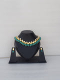 Aqua pearl necklace