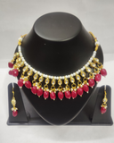 red kundan necklace