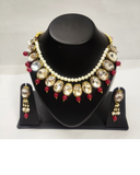 red white kundan necklace